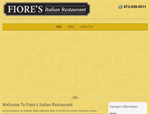 Tablet Screenshot of fioresitalianrestaurantnj.com